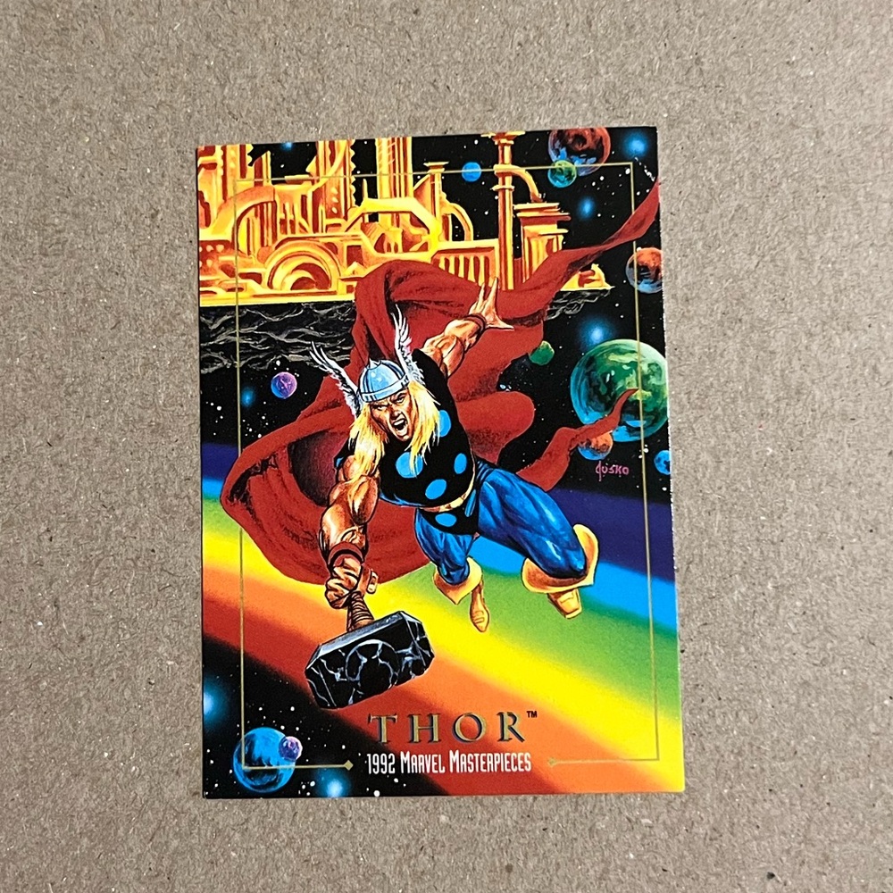1992 SkyBox Marvel Masterpieces #92 Thor Trading Card
